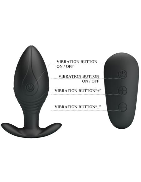 Pretty love - regina plug anal vibrador recargable negro