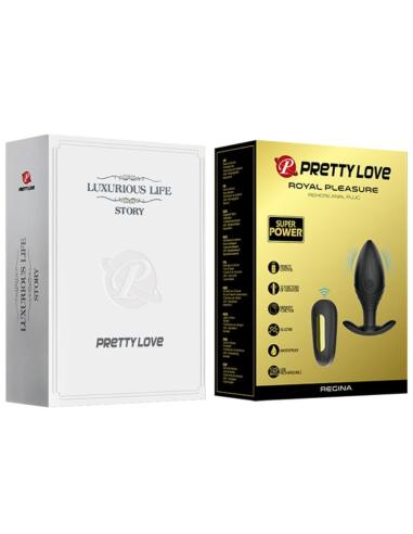 Pretty love - regina plug anal vibrador recargable negro