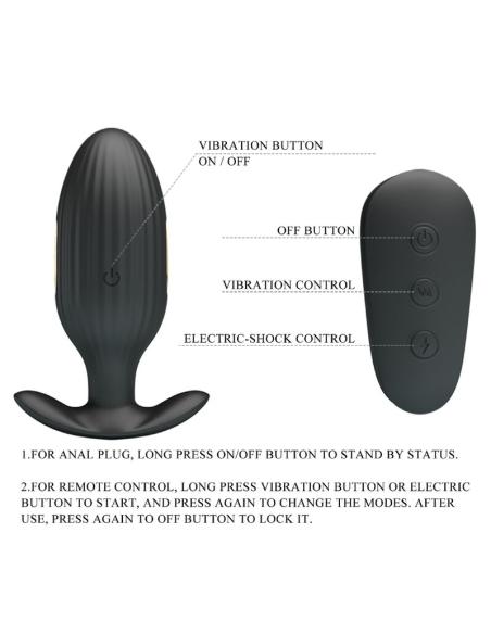 Pretty love - kelly plug anal vibrador recargable negro