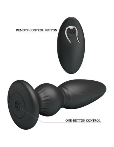 Mr play - vibrador potente control remoto anal plug negro