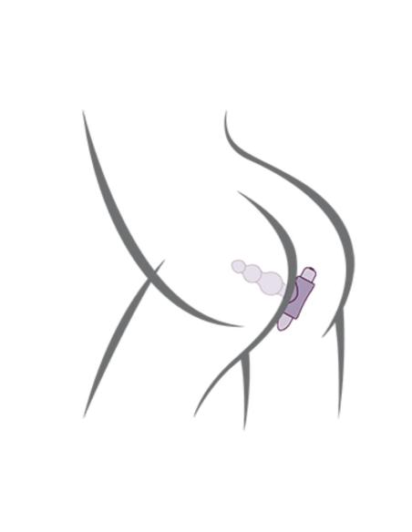 Rocks- off - petite sensations bubbles plug anal vibrador negro