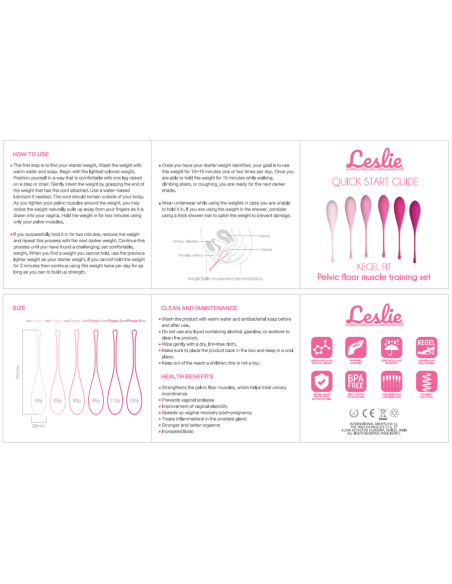 Leslie - kegel fit entregador suelo pelvico 6 pesos