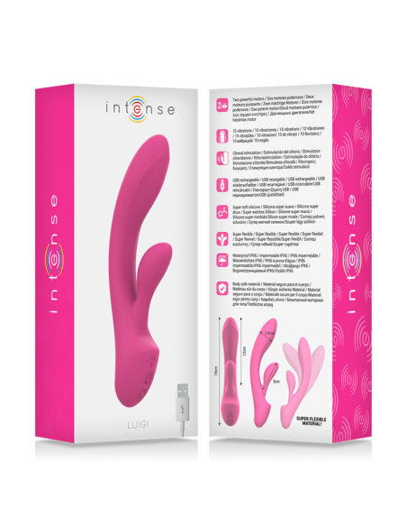 Intense - luigi vibrador rabbit silicona liquida rosa