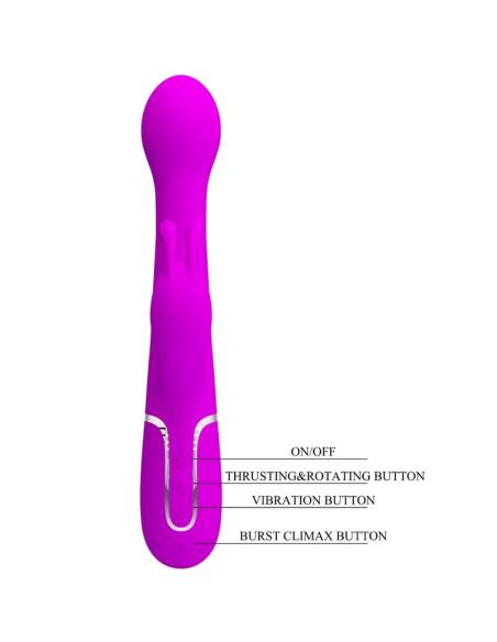 Pretty love - dejon vibrador rabbit 3 en 1 multifunción violeta
