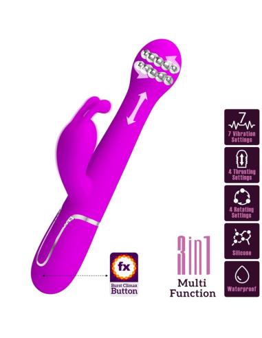 Pretty love - dejon vibrador rabbit 3 en 1 multifunción violeta