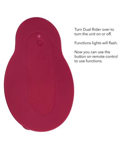 Calexotics - rider masajeador doble motor control remoto rojo