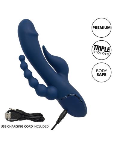 Calexotics - vibrador triple orgasm azul
