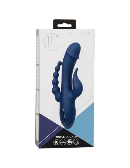 Calexotics - vibrador triple orgasm azul