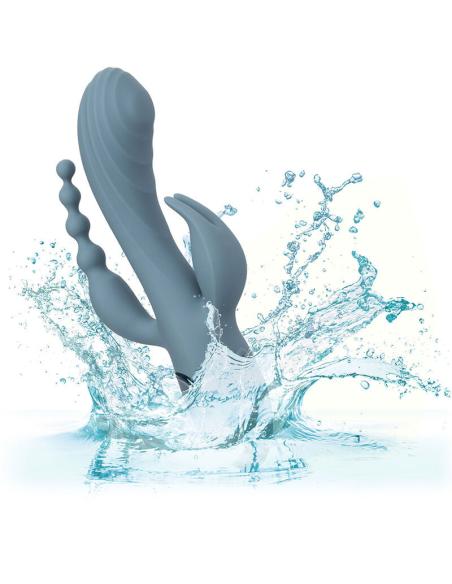 Calexotics - vibrador triple éxtasis gris