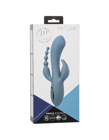 Calexotics - vibrador triple éxtasis gris