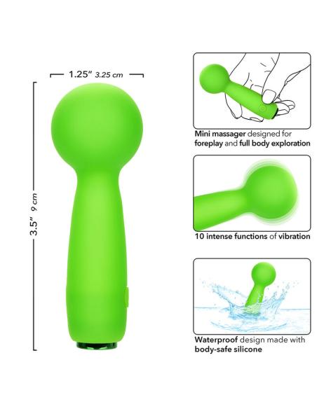 Calexotics - neon vibes the bubbly vibe mini masajeador 10 vibraciones verde