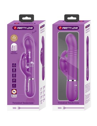Pretty love - coale vibrador rabbit multifunción 4 en 1 morado
