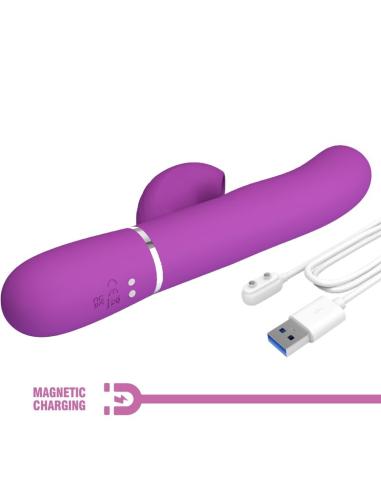 Pretty love - perlita vibrador rabbit multifunción 3 en 1 morado