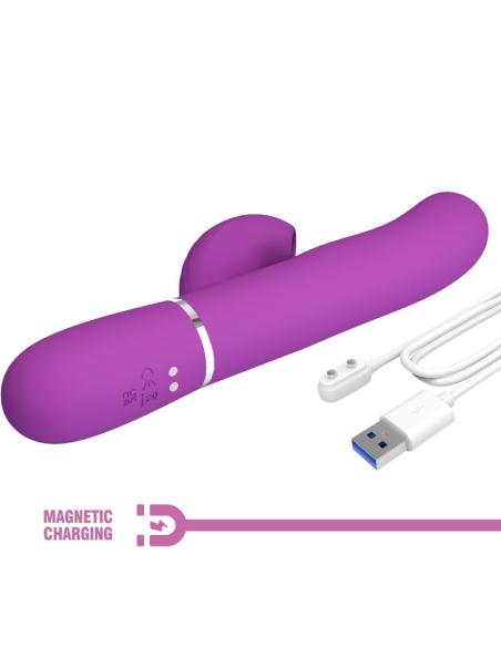 Pretty love - perlita vibrador rabbit multifunción 3 en 1 morado