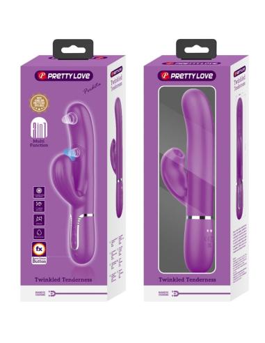 Pretty love - perlita vibrador rabbit multifunción 3 en 1 morado