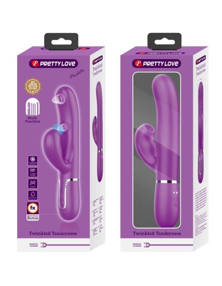 Pretty love - perlita vibrador rabbit multifunción 3 en 1 morado
