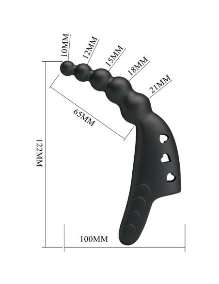 Pretty love - jordin vibrador de dedo 10 vibraciones negro