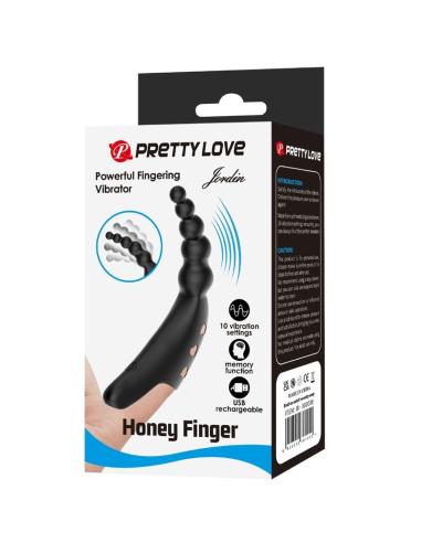 Pretty love - jordin vibrador de dedo 10 vibraciones negro