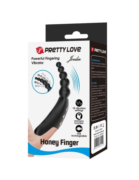 Pretty love - jordin vibrador de dedo 10 vibraciones negro