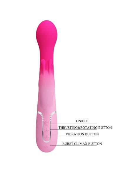 Pretty love - dejon vibrador rabbit 3 en 1 multifunción rosa