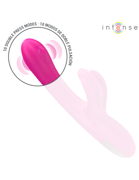 Intense - britney vibrador multifunción rabbit 23 cm rosa