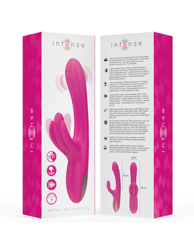 Intense - britney vibrador multifunción rabbit 23 cm rosa