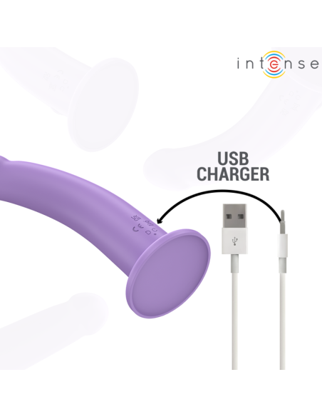 Intense - eddie vibrador 17,5 cm 10 vibraciones morado control remoto