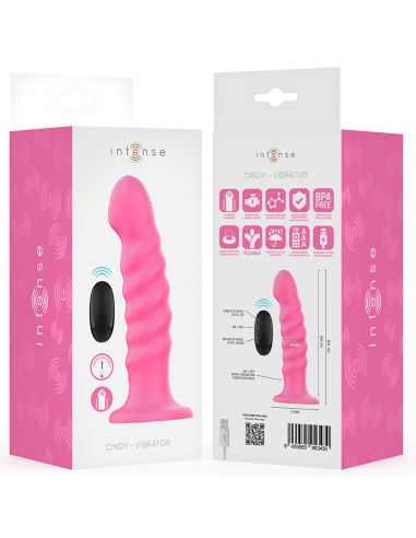 Intense - cindy vibrador talla l diseño en espiral 10 vibraciones rosa control remoto