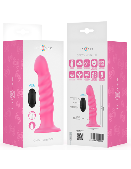 Intense - cindy vibrador talla l diseño en espiral 10 vibraciones rosa control remoto
