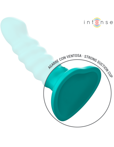Intense - buffy vibrador talla s diseño en espiral 10 vibraciones azul control remoto