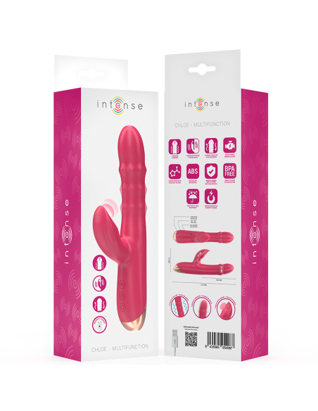 Intense - chloe vibrador multifunción 3 en 1 rojo