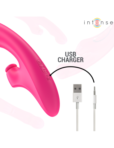 Intense - emi vibrador 13,5 cm multifunción 3 en 1 10 vibraciones rosa