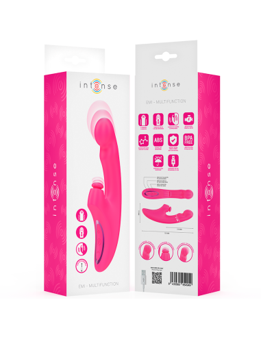 Intense - emi vibrador 13,5 cm multifunción 3 en 1 10 vibraciones rosa