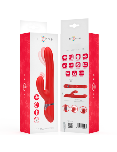 Intense - lele vibrador multifunción rotatorio & oscilación & estimulación rojo