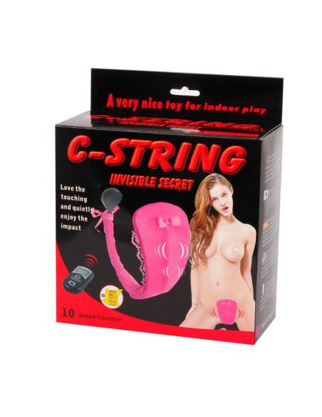 Baile - tanga con vibrador con control remoto lila