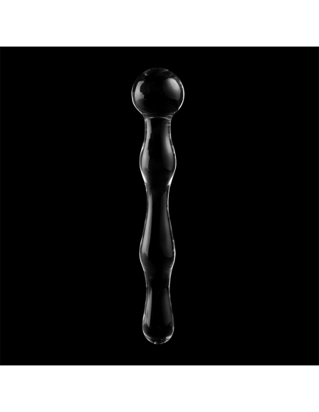 Nebula series by ibiza - modelo 13 dildo cristal transparente 18 cm -o- 3.5 cm