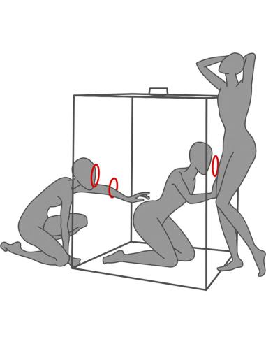 Secret dome - kink club cabina scandale negro & rojo