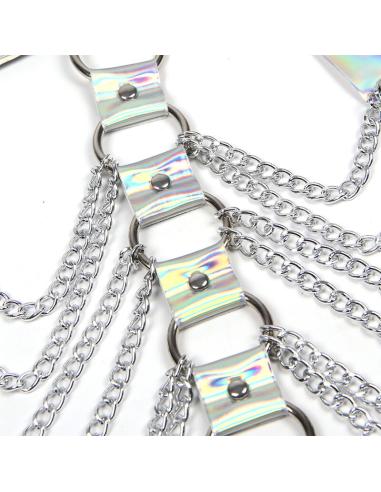 Subblime - 953737 arnés de pecho con anillos y cadenas plata talla única