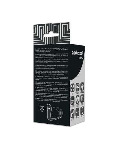 Addicted toys - plug anal con anillo silicona negro
