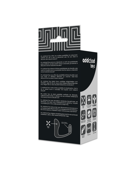 Addicted toys - plug anal con anillo silicona negro