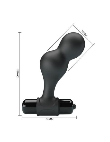 Mr play - plug anal vibrador de silicona negro