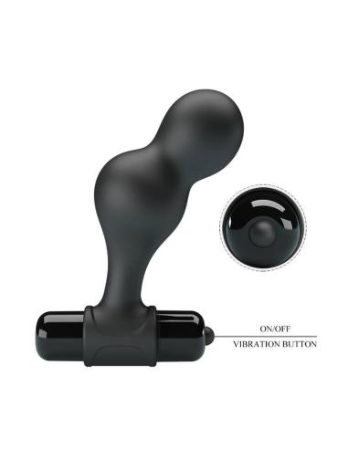 Mr play - plug anal vibrador de silicona negro