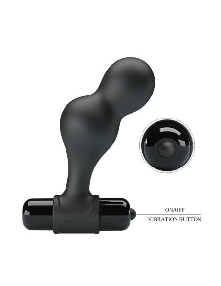 Mr play - plug anal vibrador de silicona negro