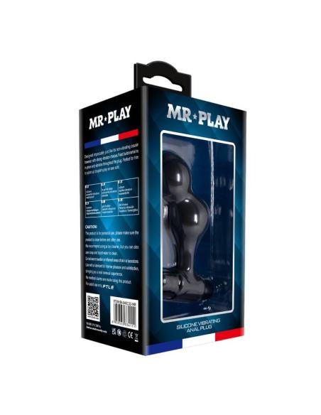 Mr play - plug anal vibrador de silicona negro