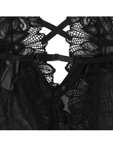 Subblime - teddy cuello halter espalda descubierta encaje negro s/m