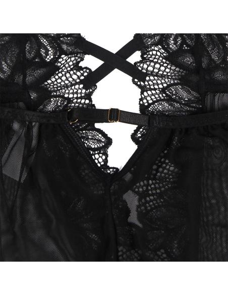 Subblime - teddy cuello halter espalda descubierta encaje negro s/m