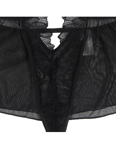 Subblime - teddy cuello halter espalda descubierta encaje negro s/m
