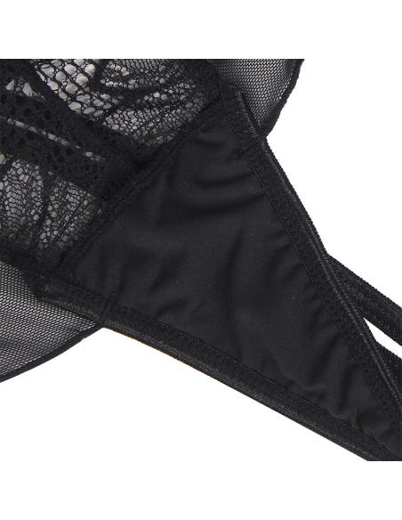 Subblime - teddy cuello halter espalda descubierta encaje negro s/m