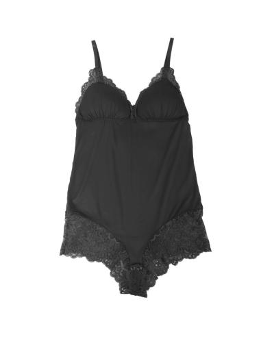 Subblime - teddy detalle encaje floral negro s/m