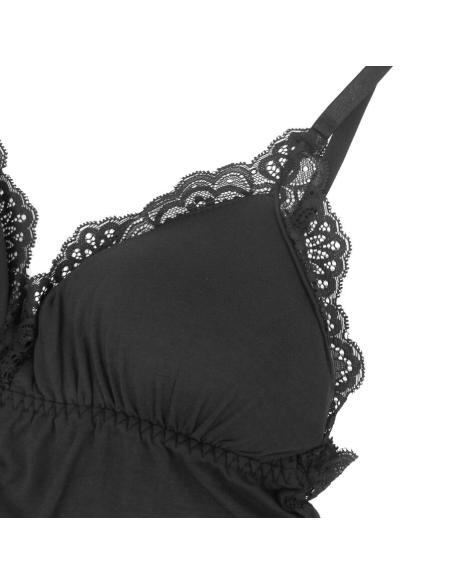Subblime - teddy detalle encaje floral negro s/m